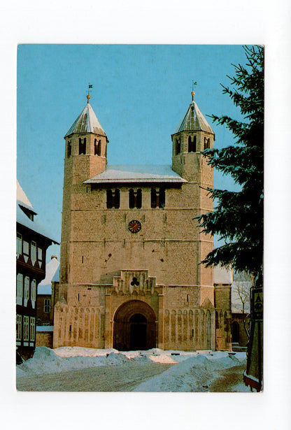 Ansichtskarte Bad Gandersheim / Dom im Schnee