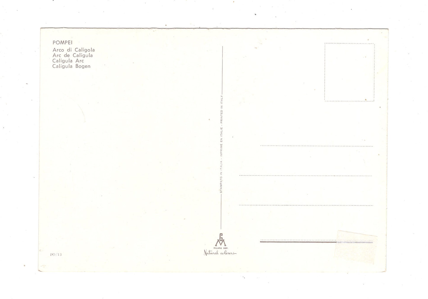 Ansichtskarte Pompei / Arco di Caligola / Italien / N1-59