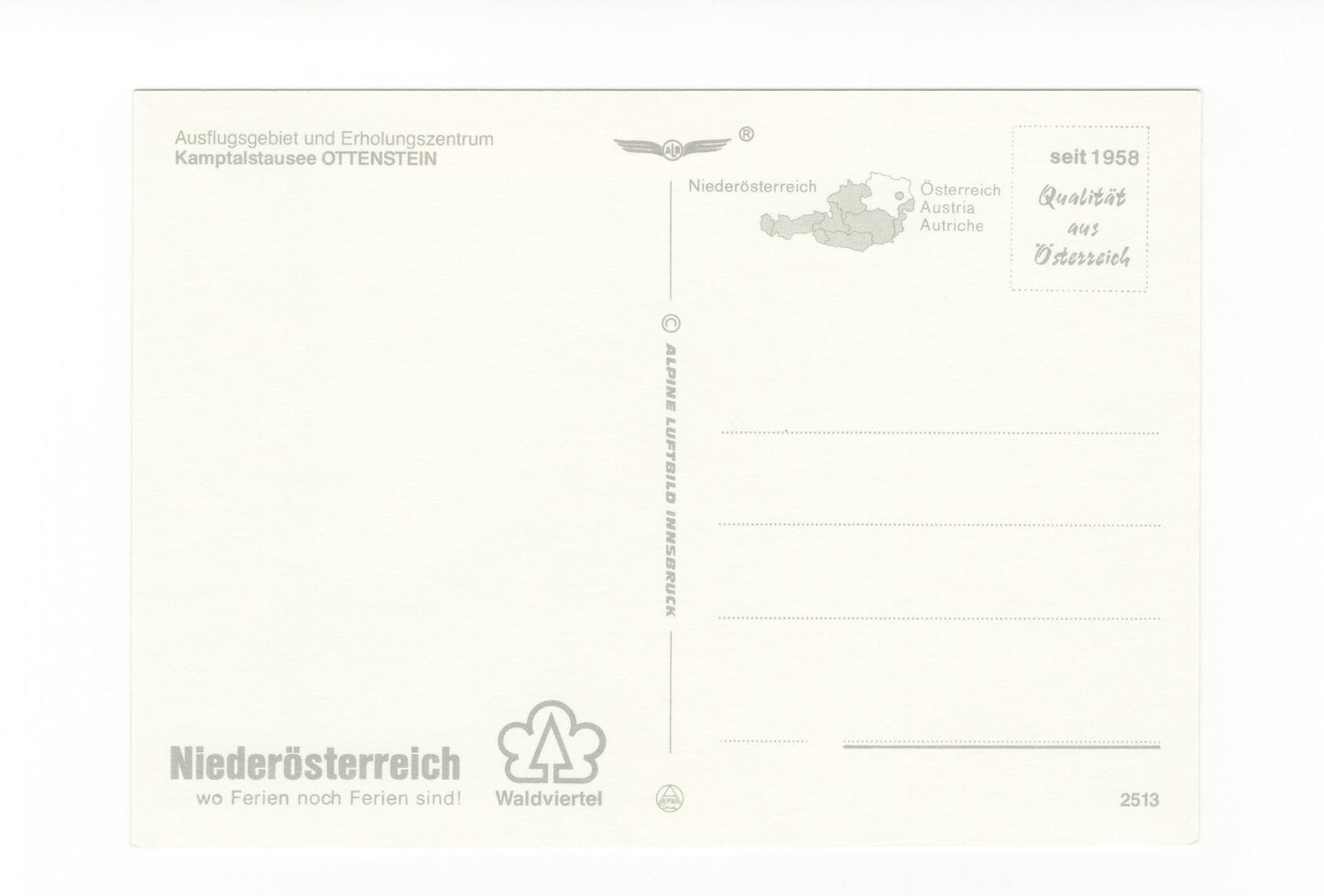 Ansichtskarte Kamptalstausee Ottenstein / Niederösterreich / Österreich