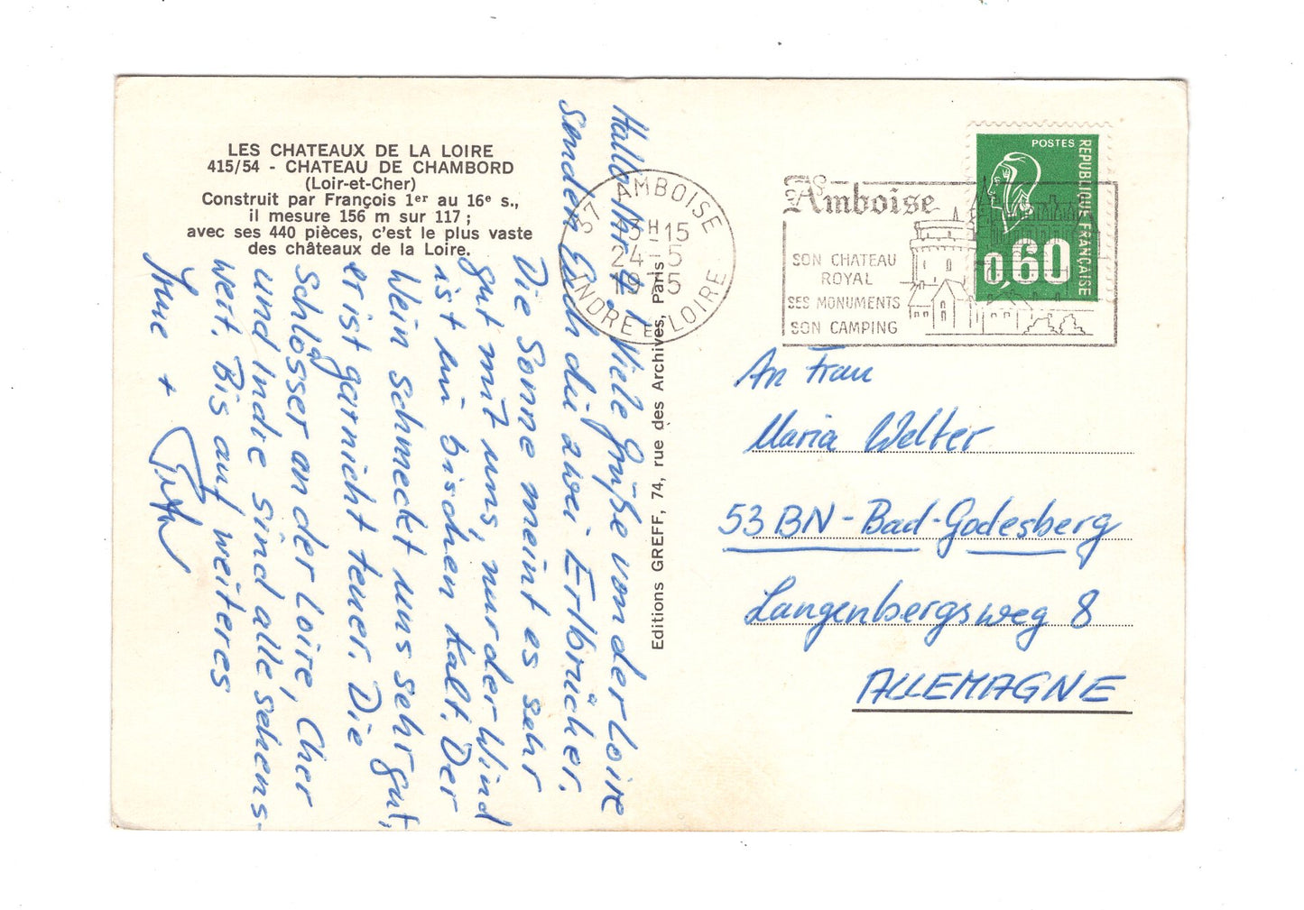 Ansichtskarte Chateau de Chambord / Frankreich