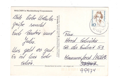 Ansichtskarte Malchin mit seiner schönen Umgebung / mecklenburg-Vorpommern