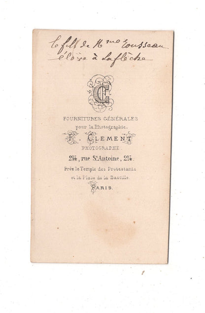 Fotografie Feiner Junge - Paris 1860er / CDV N1-03
