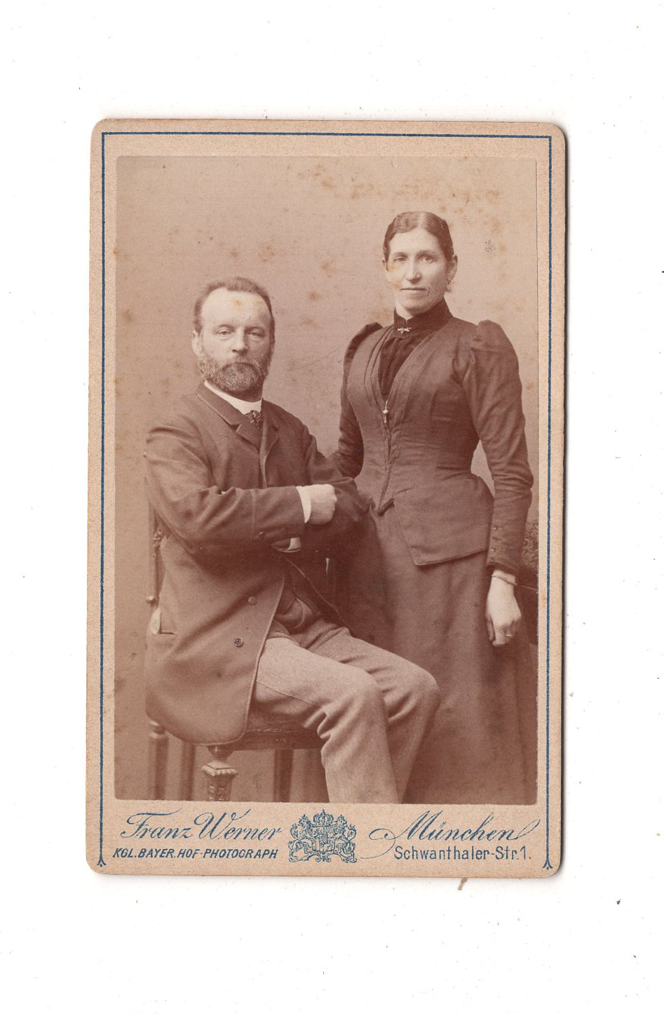 Fotografie Feines Paar - München 1890er / CDV L1-38