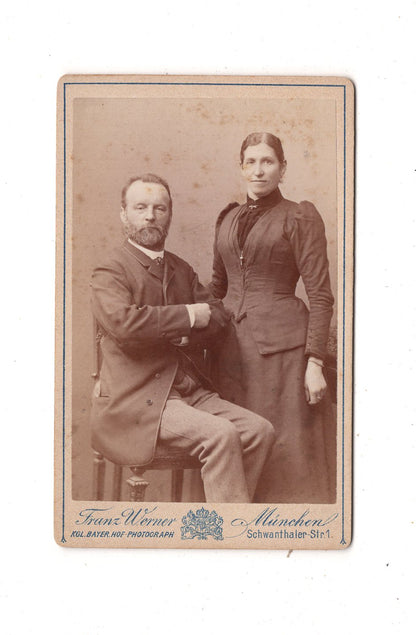 Fotografie Feines Paar - München 1890er / CDV L1-38