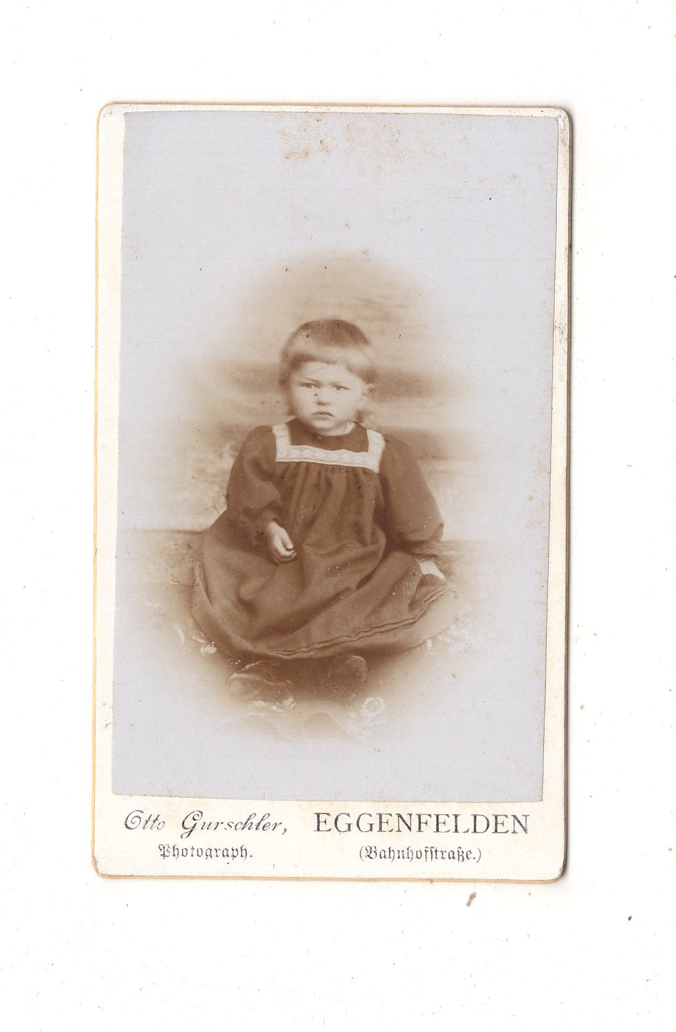Fotografie Niedlicher kleiner Junge - Eggenfelden um 1897 / CDV M1-20