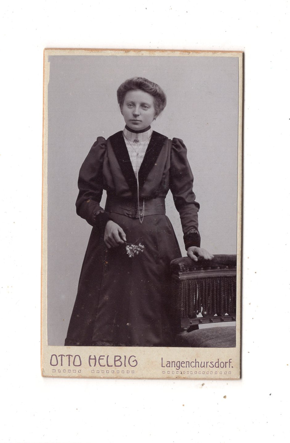 Fotografie Feine Dame - Langenchursdorf um 1900