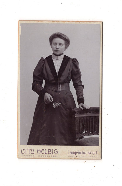 Fotografie Feine Dame - Langenchursdorf um 1900