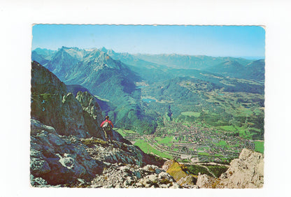 Ansichtskarte Blick vom Karwendel auf Mittenwald