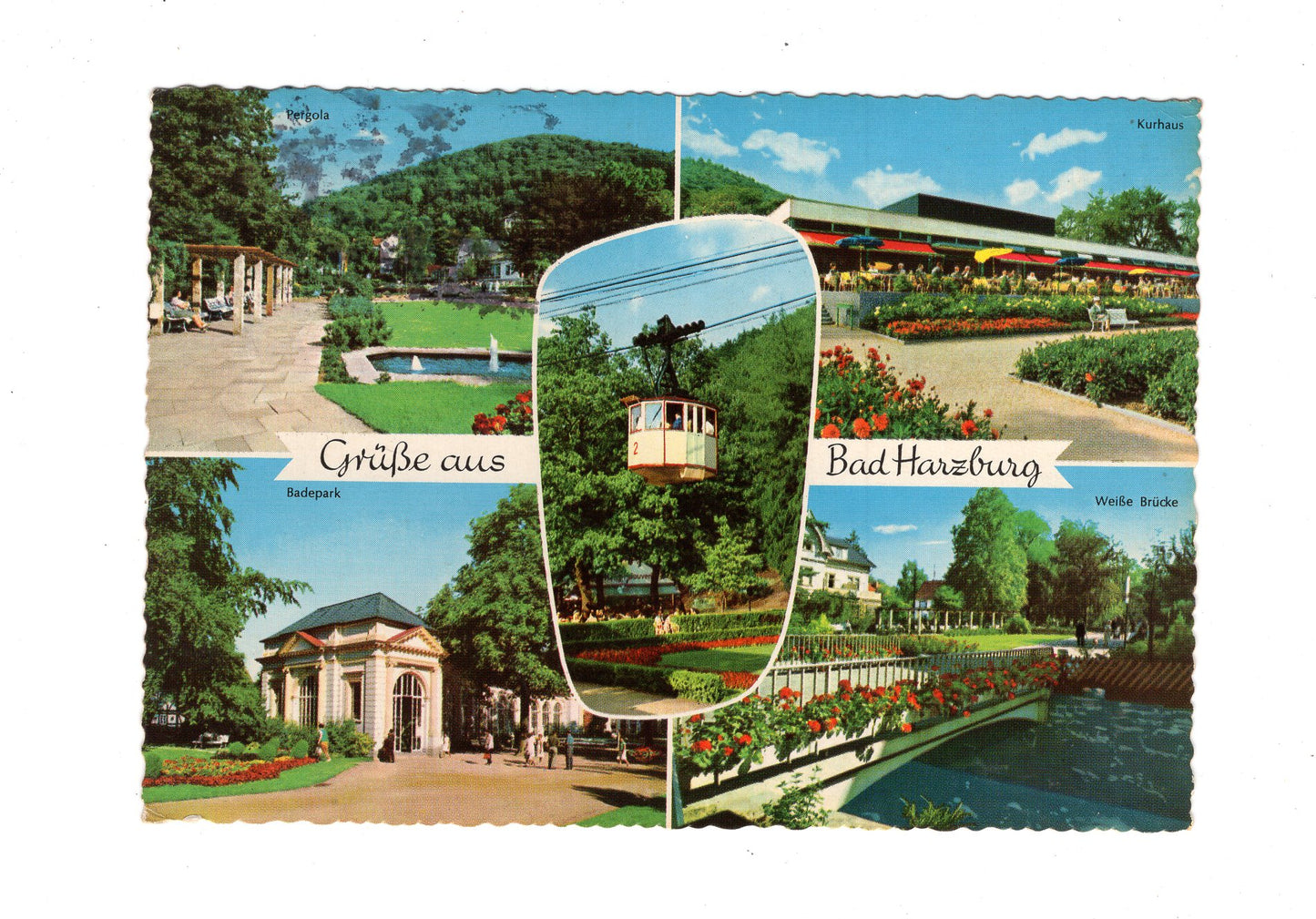 Ansichtskarte Bad Harzburg / Badepark / Kurhaus +++