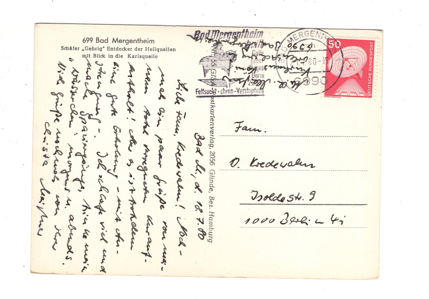 Ansichtskarte Bad Mergentheim / Schäfer Gehrig / J1-61