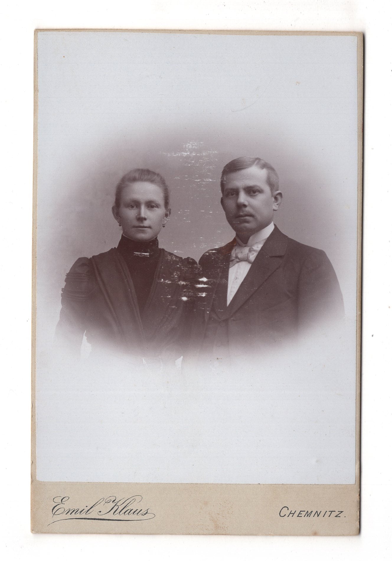 Fotografie Feines Paar - Chemnitz um 1900 / CAB X-28