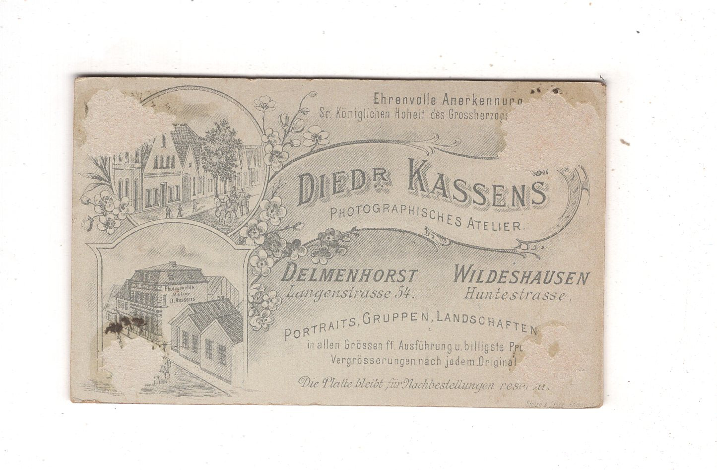 Fotografie Niedlicher kleiner Junge - Delmenhorst / Wildeshausen 1890er / CDV M1-20