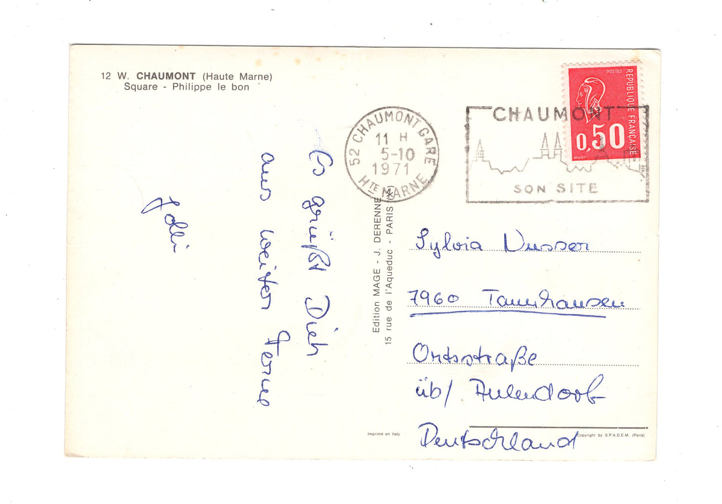 Ansichtskarte Chaumont / Frankreich