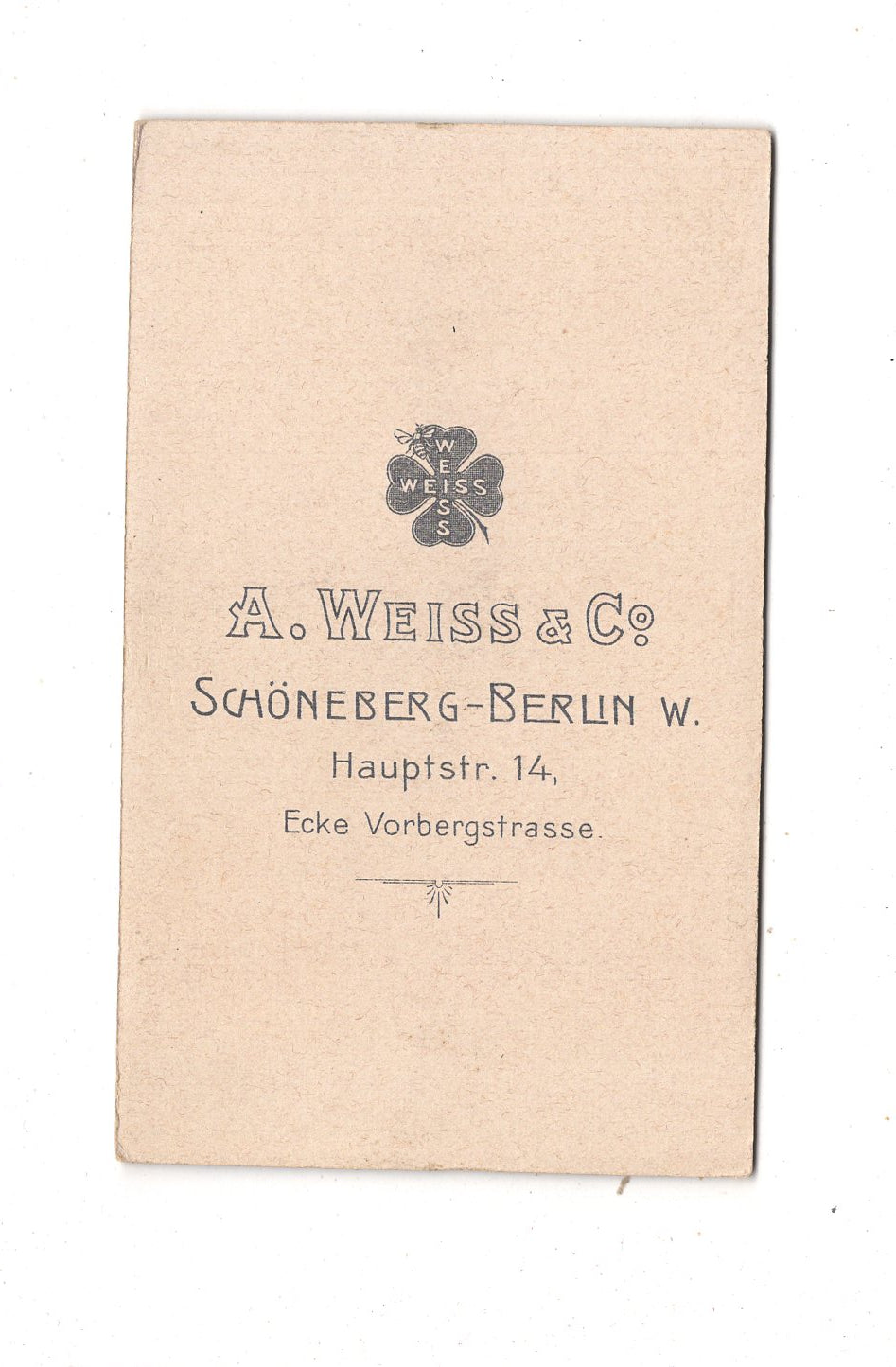 Fotografie Feiner Junge -  Schöneberg-Berlin um 1900 / CDV N1-03