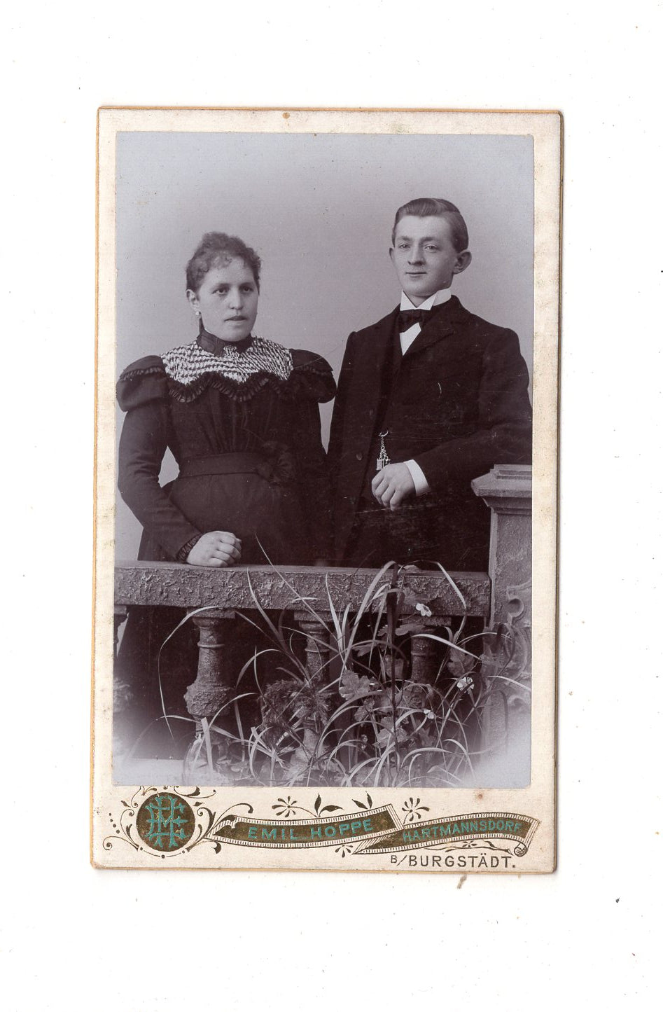 Fotografie Feines Paar - Hartmannsdorf 1890er / CDV L1-38