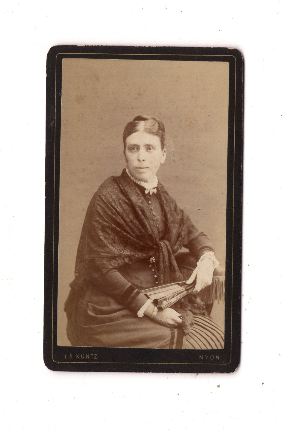 Fotografie Feine Dame - Nyon 1880er