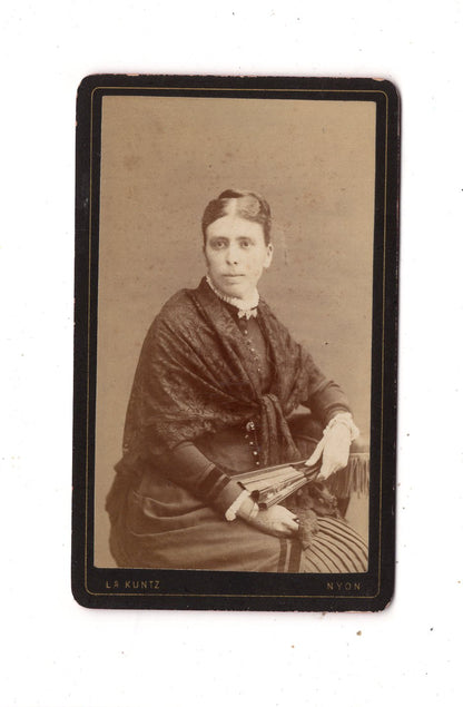 Fotografie Feine Dame - Nyon 1880er