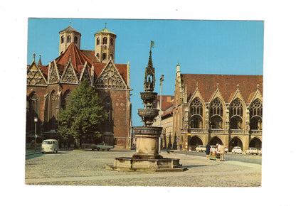 Ansichtskarte Braunschweig / Altstadtmarkt mit Rathaus und Martinikirche +++ / I1-65