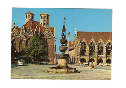 Ansichtskarte Braunschweig / Altstadtmarkt mit Rathaus und Martinikirche +++ / I1-65