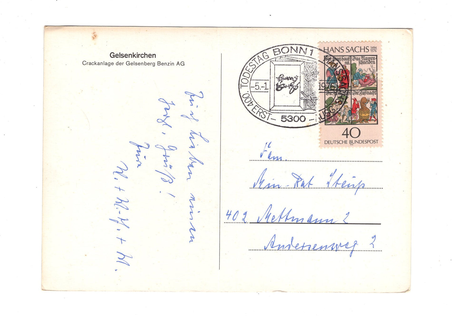 Ansichtskarte Gelsenkirchen / Crackanlage der Gelsenberg Benzin AG