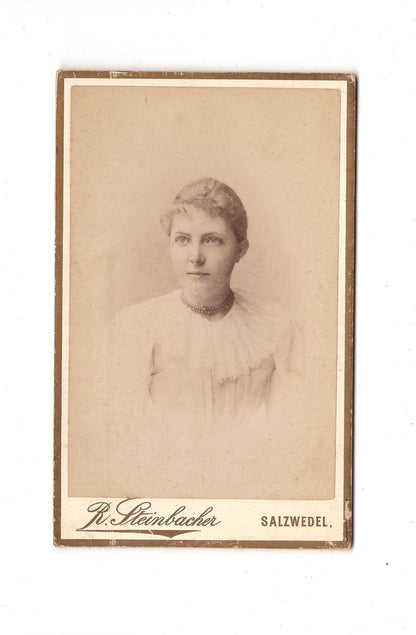 Fotografie Damenportrait - Salzwedel / Lüchow um 1890 / CDV C1-17