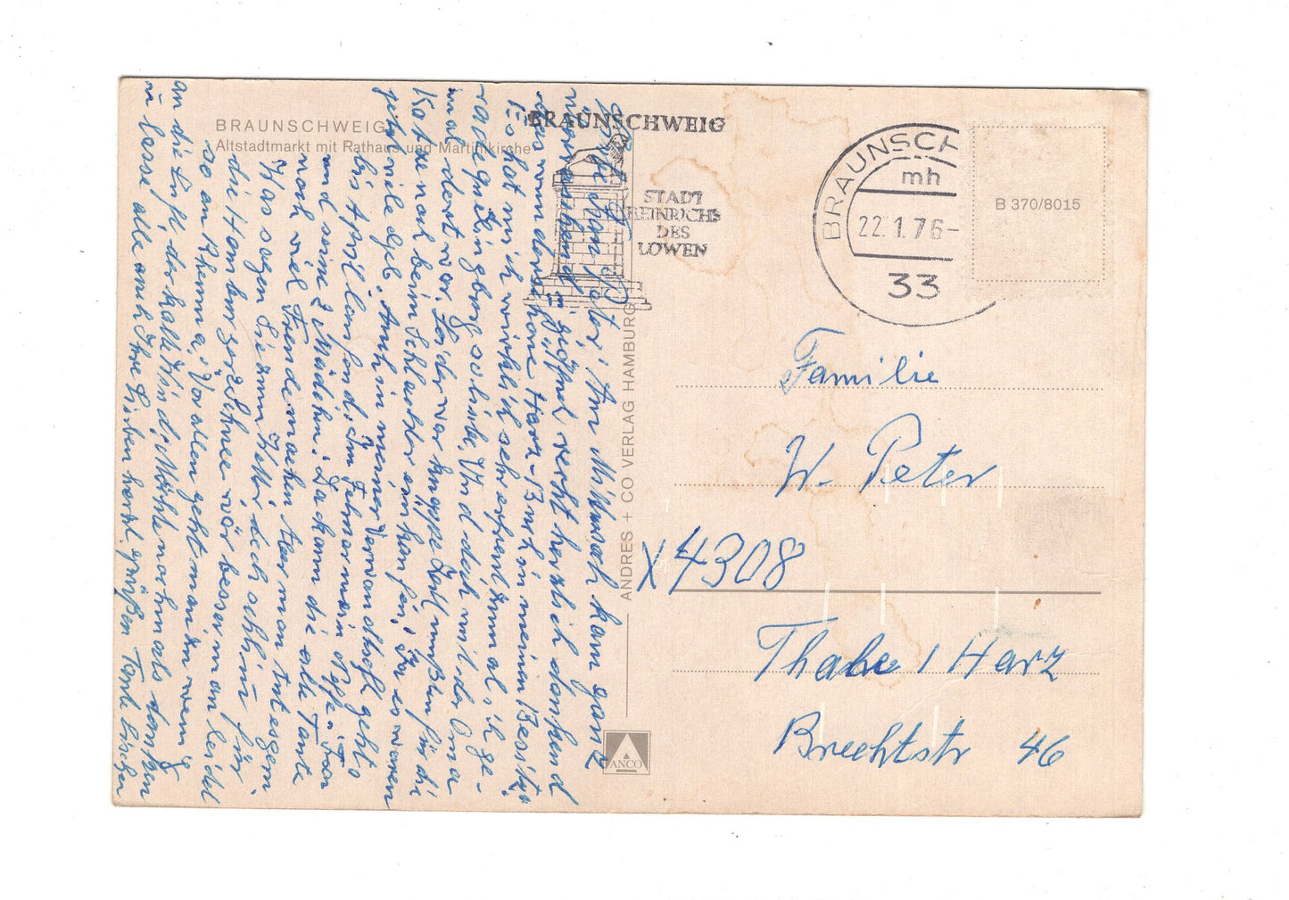 Ansichtskarte Braunschweig / Altstadtmarkt mit Rathaus und Martinikirche +++ / I1-65