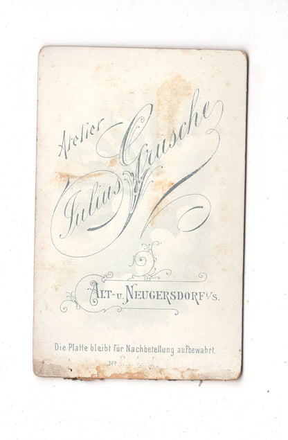 Fotografie Niedlicher kleiner Junge - Alt- u. Neugersdorf 1890er / CDV M1-20