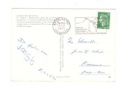 Ansichtskarte Calais / Hoverlloyd / Frankreich