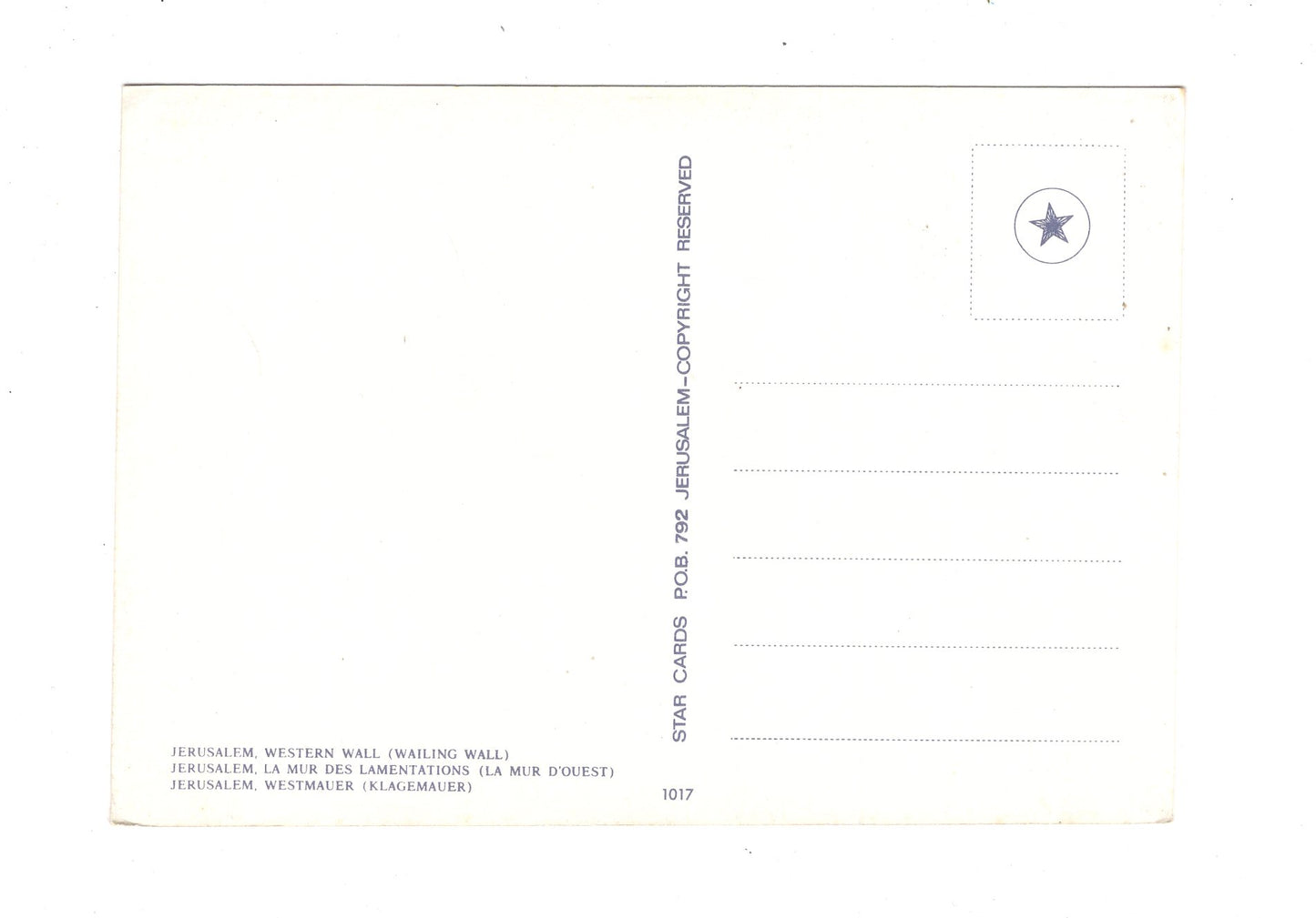 Ansichtskarte Westmauer / Klagemauer / Jerusalem / Israel