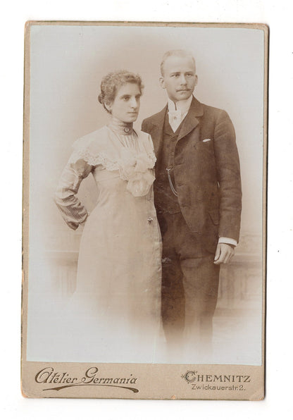 Fotografie Feines Paar - Chemnitz 1890er / CAB X-28