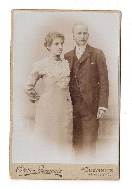 Fotografie Feines Paar - Chemnitz 1890er / CAB X-28