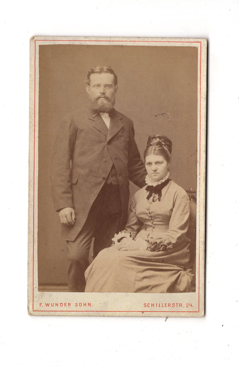 Fotografie Feines Paar - Hannover 1870er / CDV L1-38