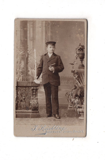 Fotografie Feiner Junge -  Augsburg 1890er / CDV N1-03