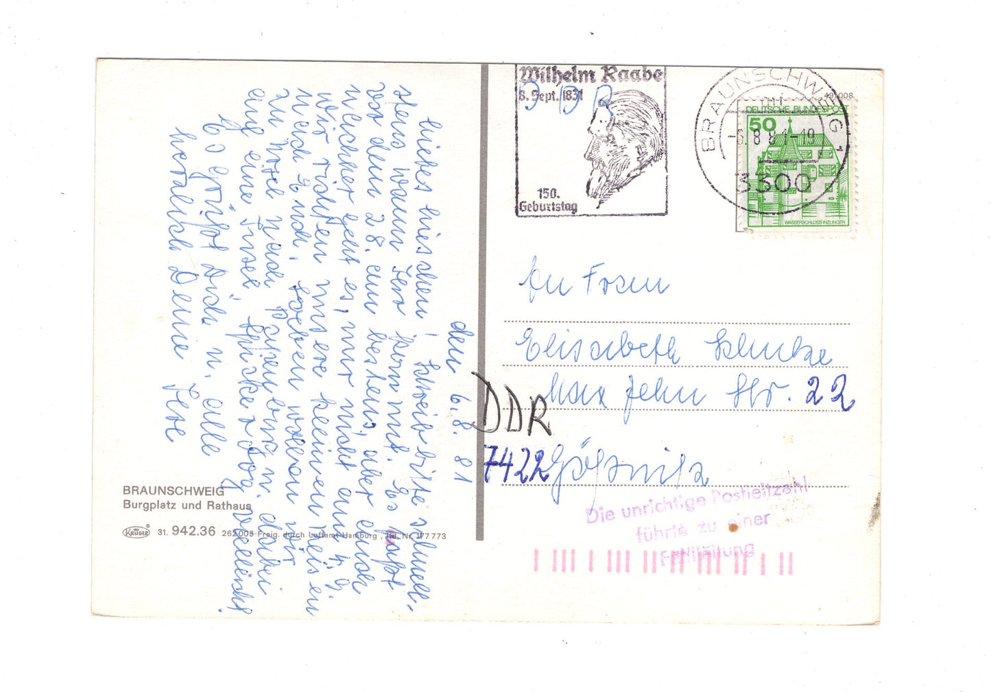 Ansichtskarte Braunschweig / Burgplatz und Rathaus / I1-65