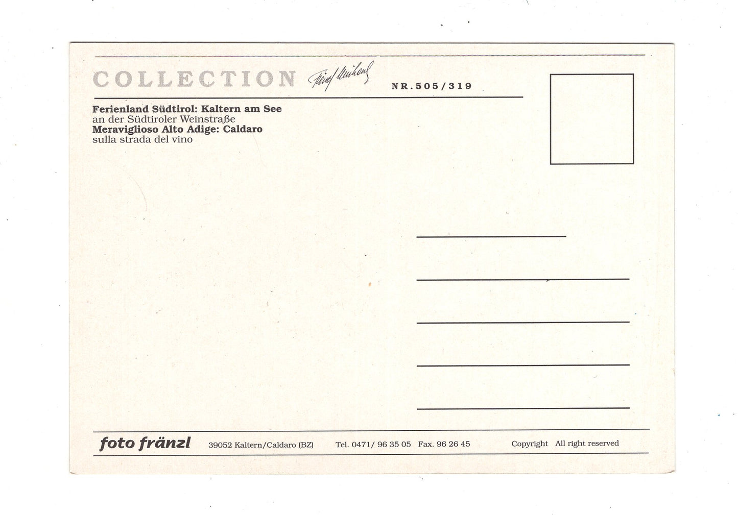 Ansichtskarte Kaltern am See / Südtirol / Italien