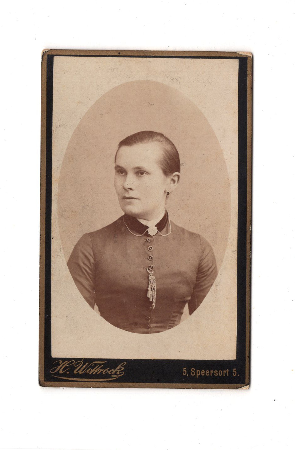 Fotografie Damenportrait - Hamburg 1880er / CDV C1-17