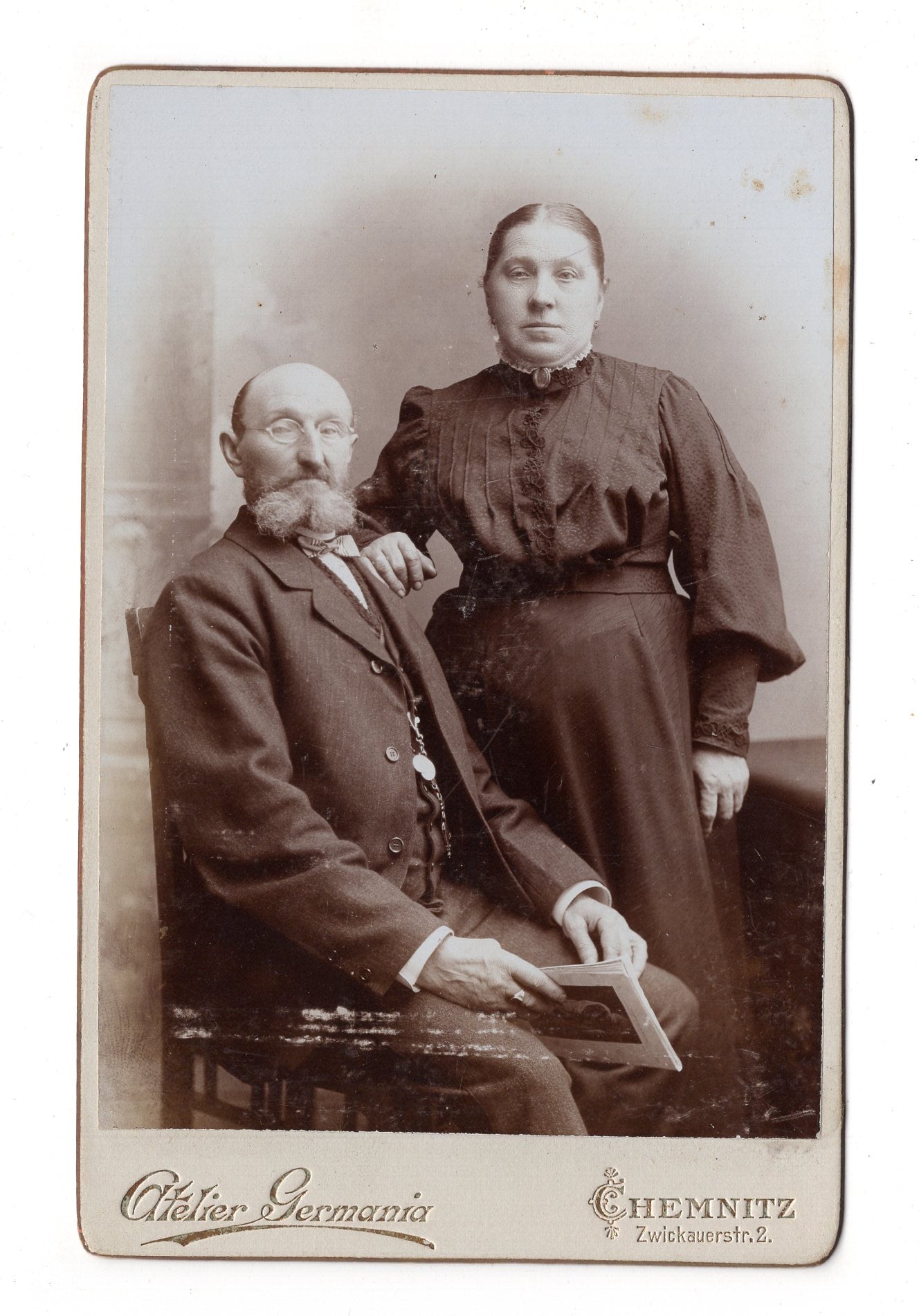 Fotografie Feines Paar - Chemnitz um 1900 / CAB X-28