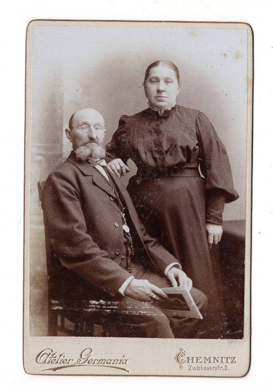 Fotografie Feines Paar - Chemnitz um 1900 / CAB X-28