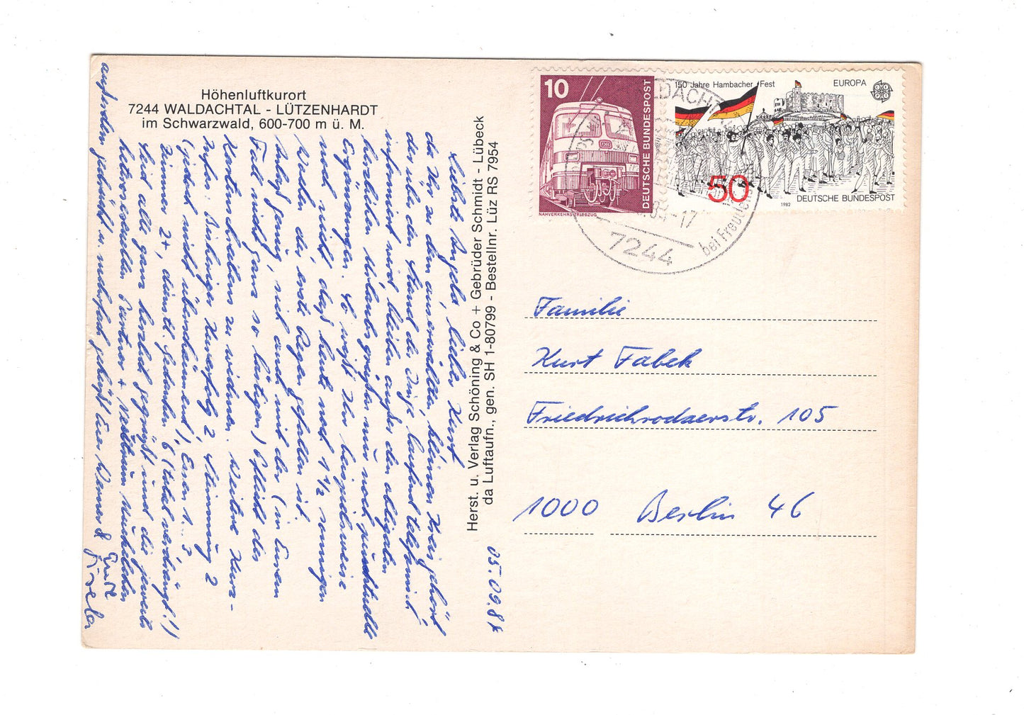 Ansichtskarte Waldachtal - Lützenhardt im Schwarzwald / G1-70