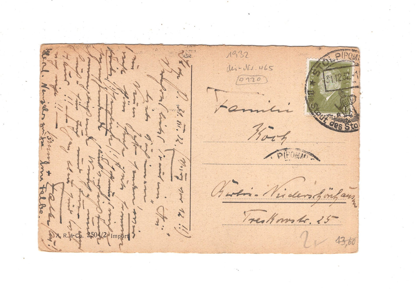 Ansichtskarte Feiertage / Frohes neues Jahr / L1-52