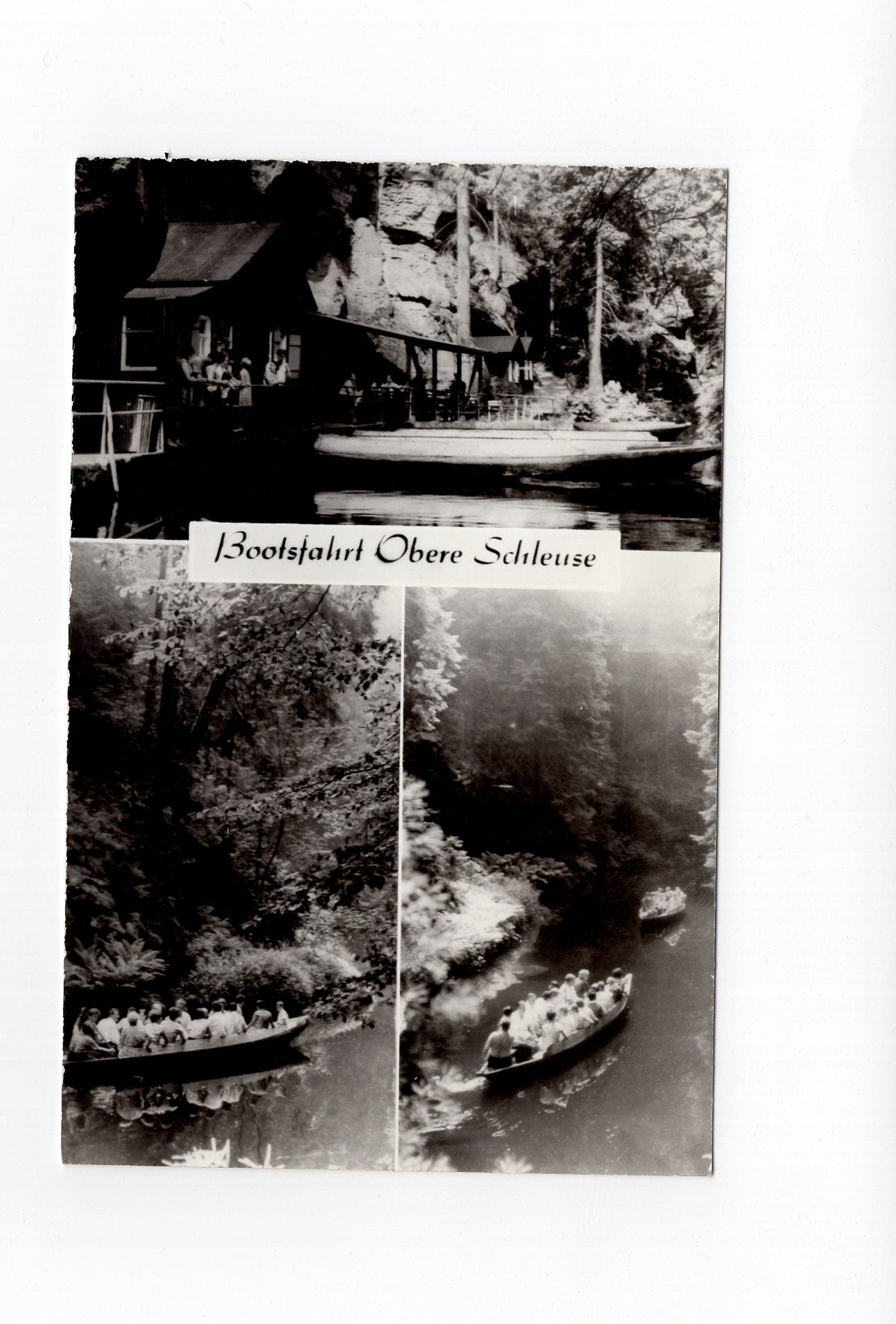 Ansichtskarte Sächsische Schweiz / Bootsfahrt Obere Schleuse