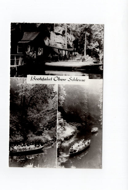Ansichtskarte Sächsische Schweiz / Bootsfahrt Obere Schleuse