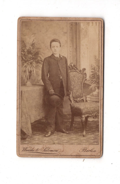 Fotografie Feiner Junge -  Berlin 1880er / CDV N1-03