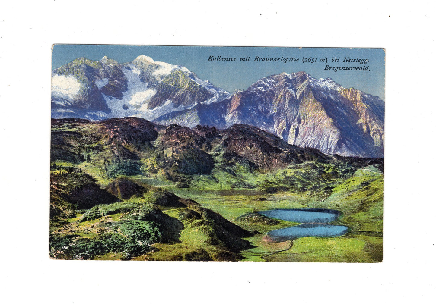 Ansichtskarte Kalbensee bei Nesslegg / Bregenzerwald / Vorarlberg / Österreich - 1919