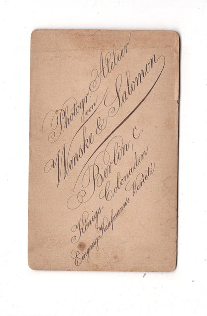 Fotografie Feiner Junge -  Berlin 1880er / CDV N1-03
