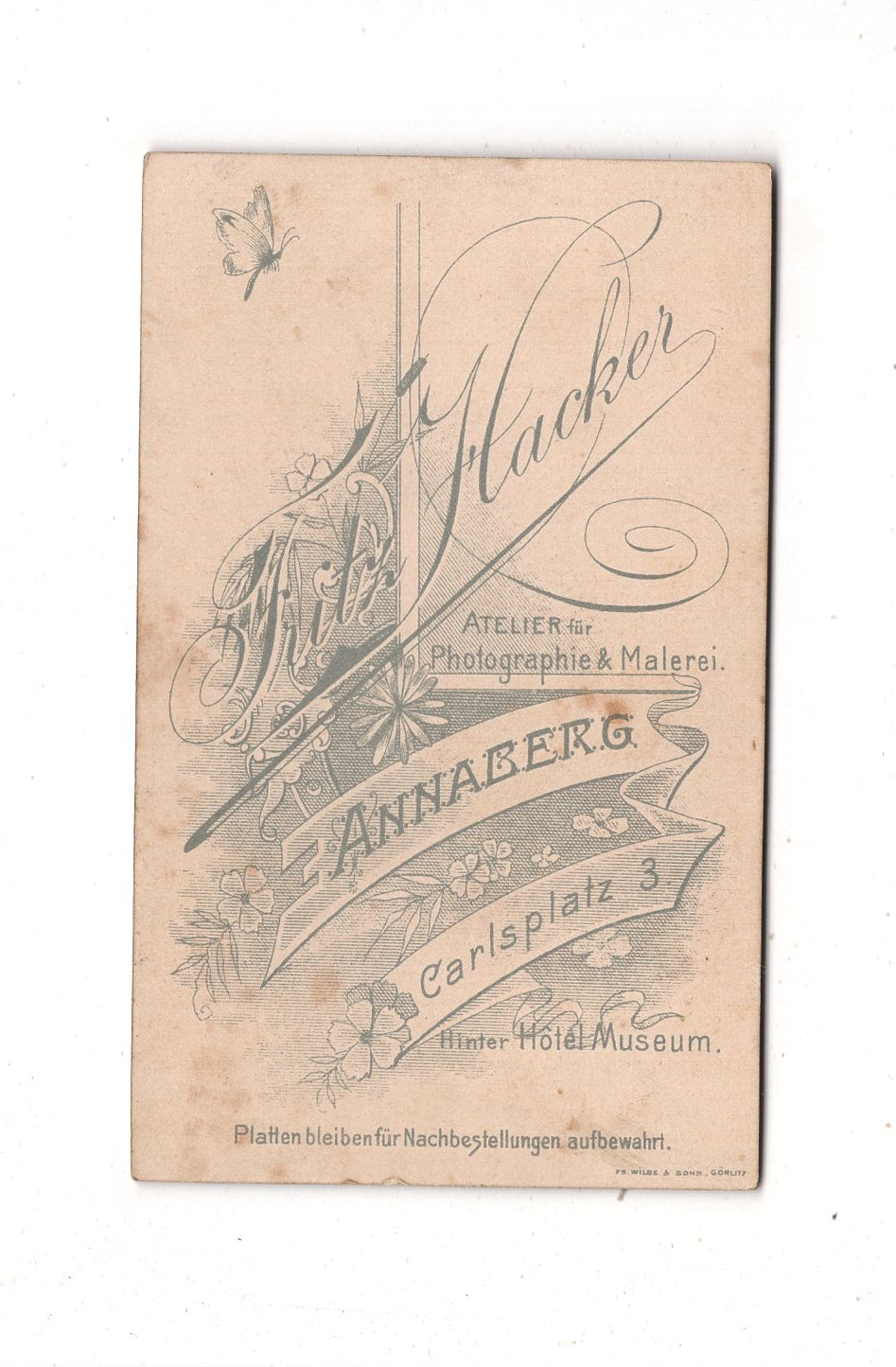 Fotografie Niedlicher kleiner Junge - Annaberg 1890er / CDV M1-20