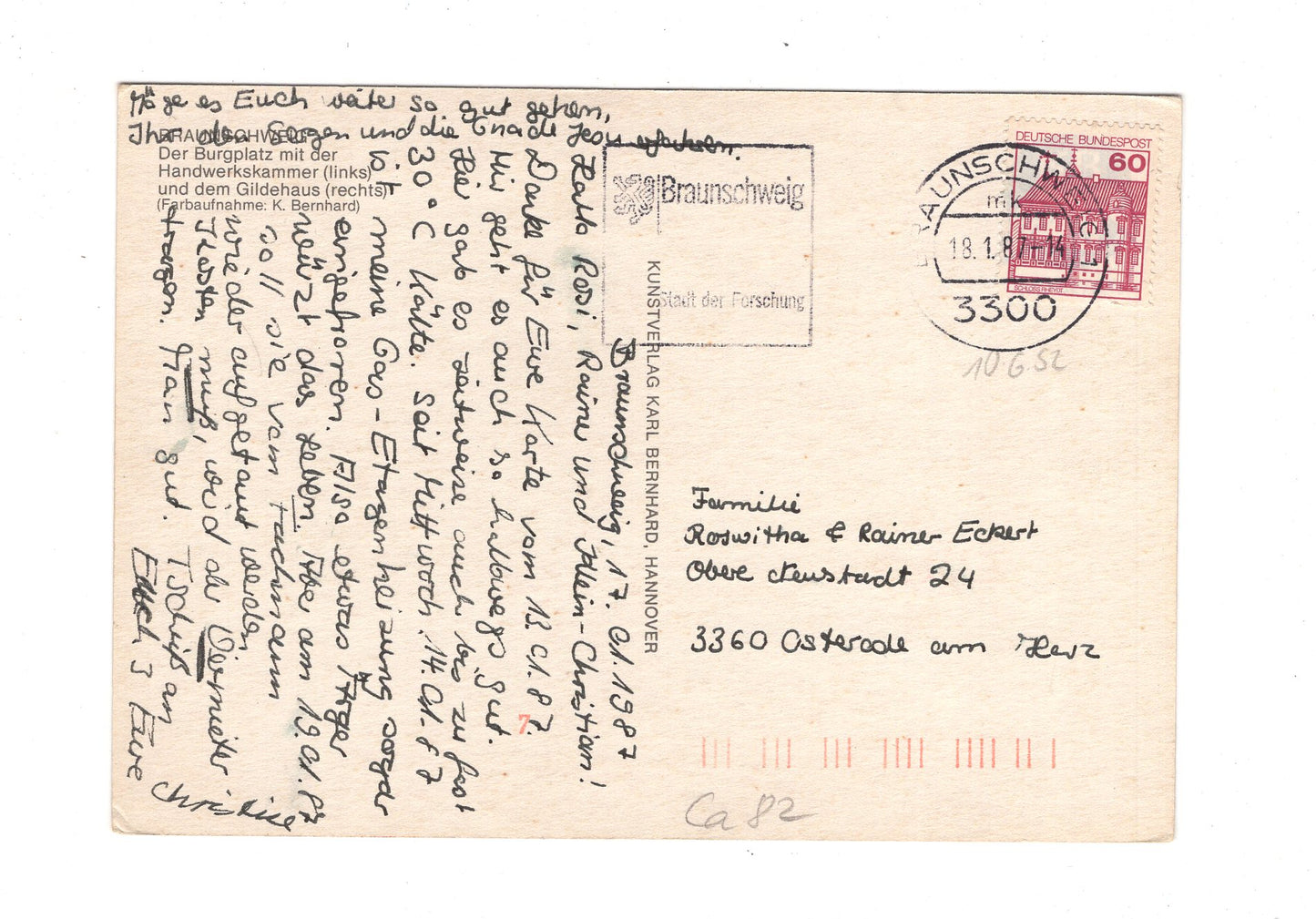 Ansichtskarte Braunschweig / Burgplatz mit Handwerkskammer und Gildehaus / I1-65