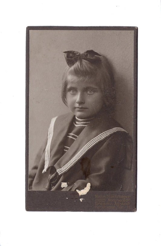 Fotografie Niedliches kleines Mädchen - Dresden 1900er