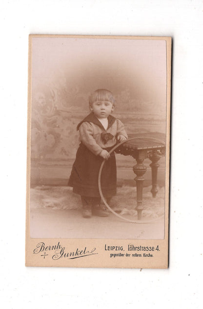 Fotografie Niedlicher kleiner Junge - Leipzig 1890er / CDV M1-20