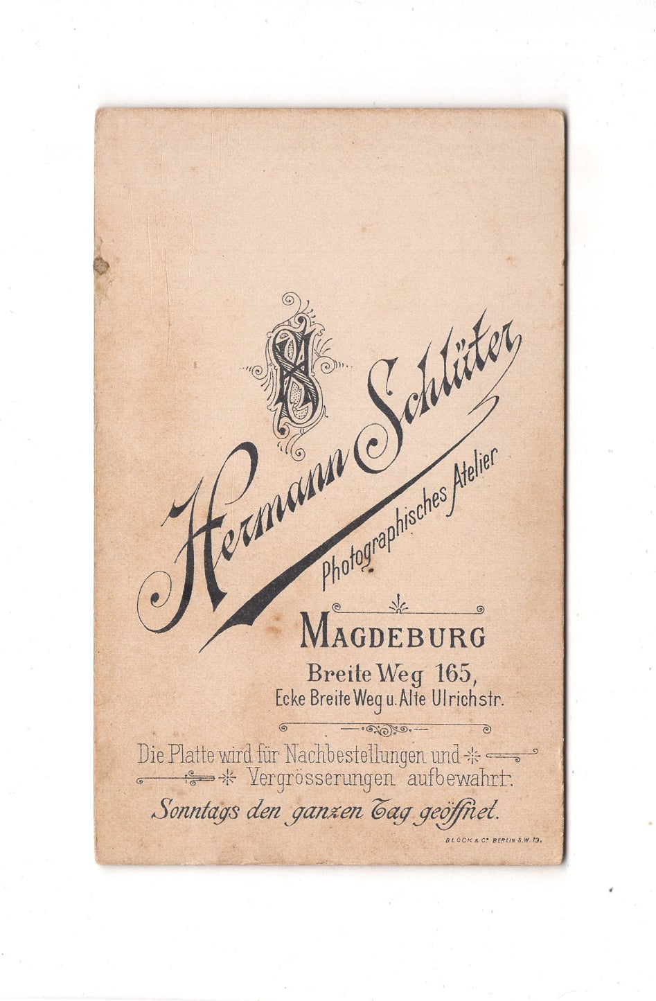 Fotografie Damenportrait - Magdeburg um 1890